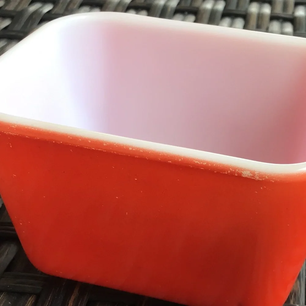 Pyrex Vintage Refrigerator Dish with Lid Primary Red